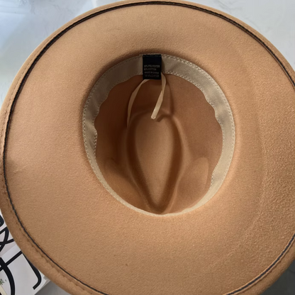 Flat Wide Brim Fedora Style Hat - Buy-In