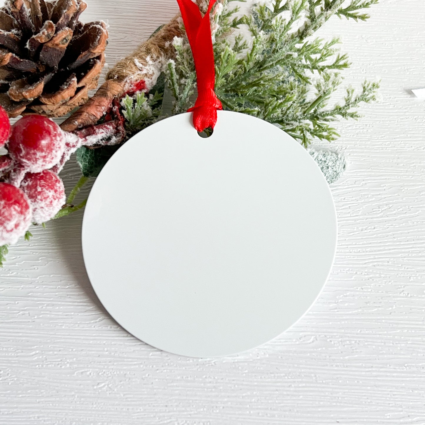 Round Aluminum Ornament for Sublimation