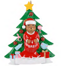 Load image into Gallery viewer, Expecting Bear Family - Polyresin Christmas Ornaments
