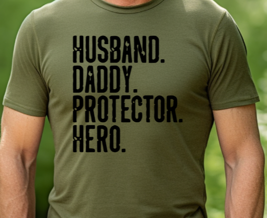 Husband Daddy Protector Hero DTF Transfer - 1136