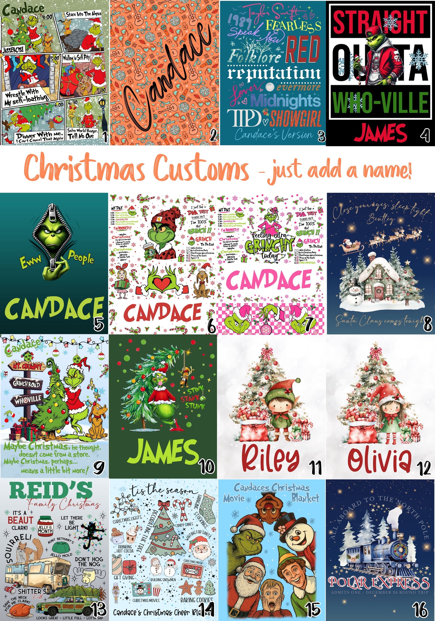 Christmas Name Blanket - PRE-ORDER