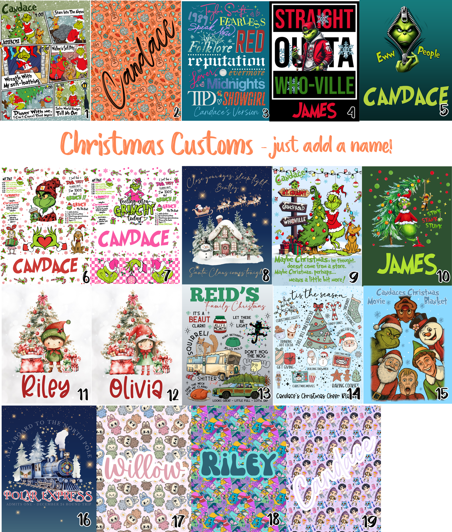 Christmas Name Blanket - PRE-ORDER