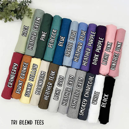 The Tri Blend Adult Tee - Sizes S-XL