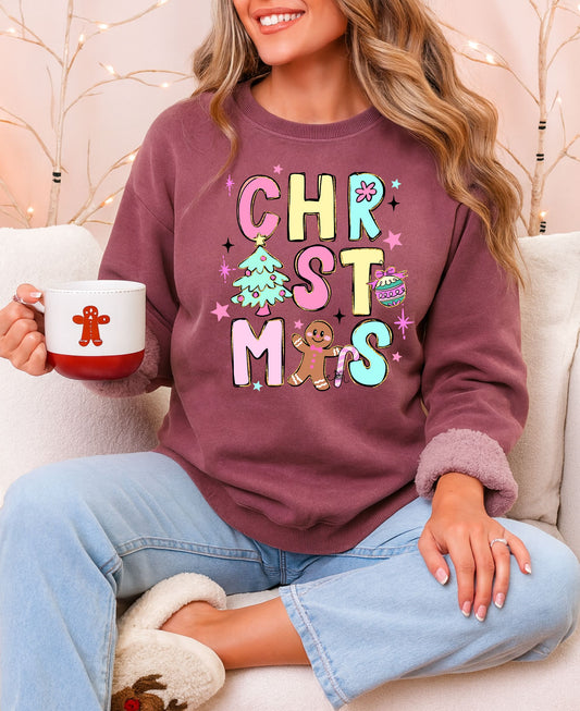 Pink Christmas DTF Transfer - 1327