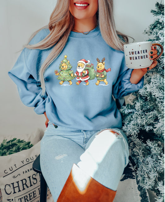 Pooh Christmas DTF Transfer - 1400