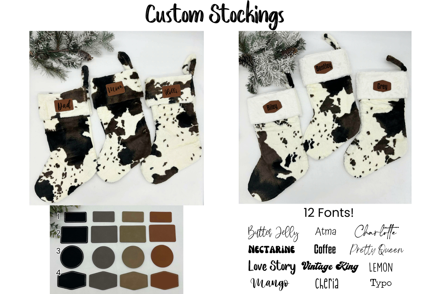Custom Cow Stockings - PRE-ORDER