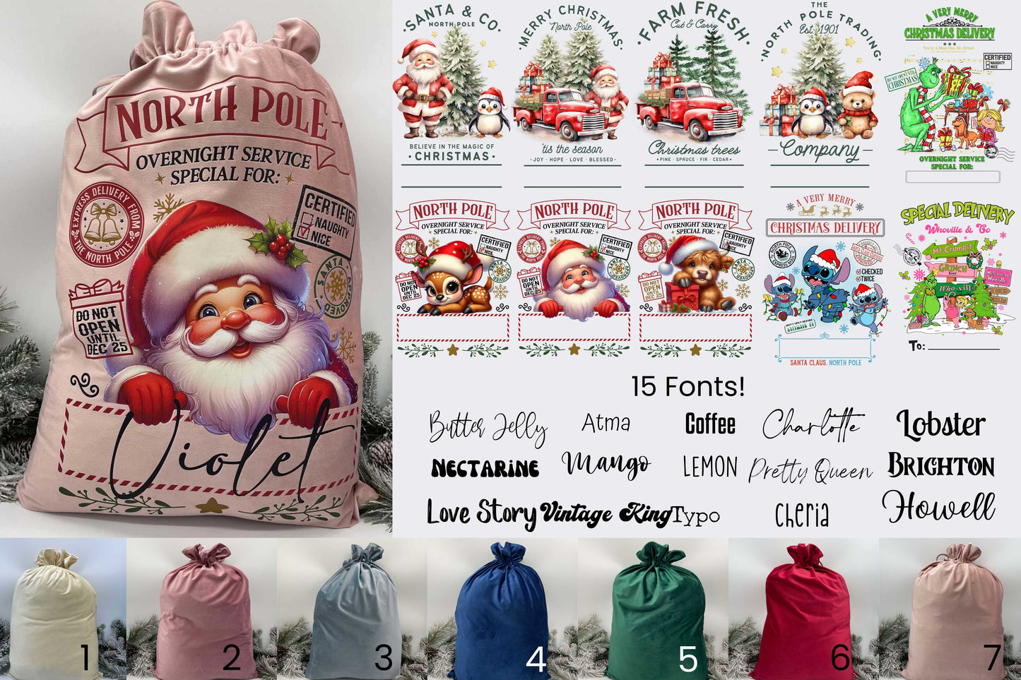 Custom Name Velvet Santa Sack BUY-IN