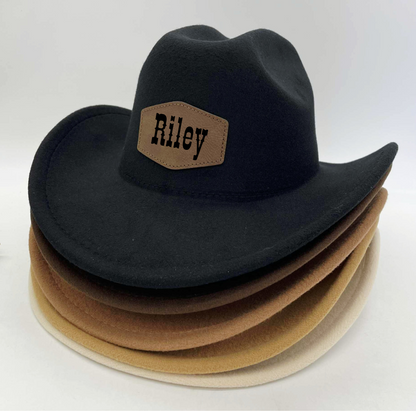 Custom Cowboy Hat with Embroidered Patch