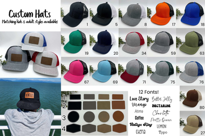 Custom Trucker Hat with Names or LOGOs - Kids & Adult