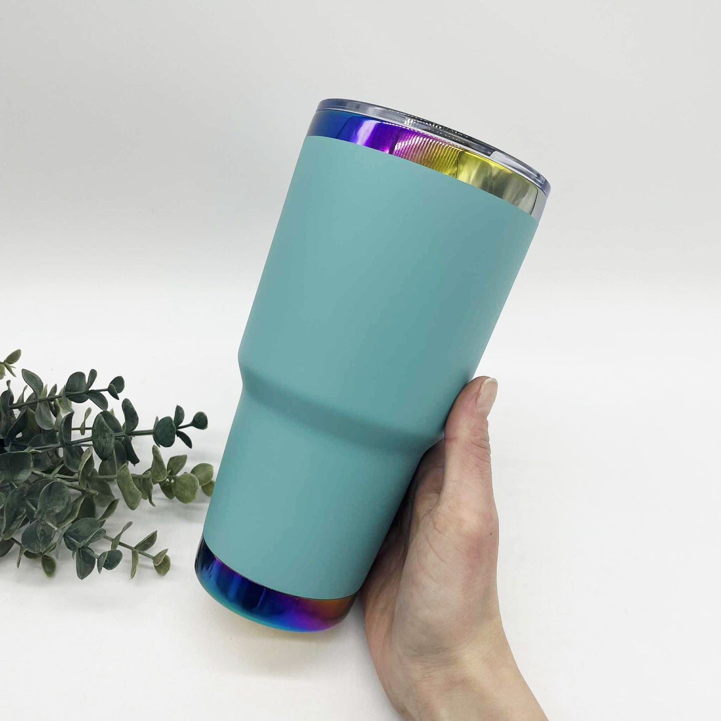 30oz Curve Rainbow Plated Tumbler