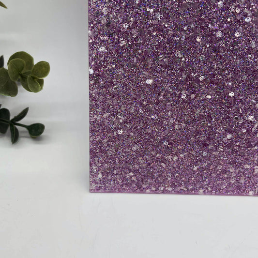 Tulle - Chunky Mix Cast Acrylic Sheets 1086