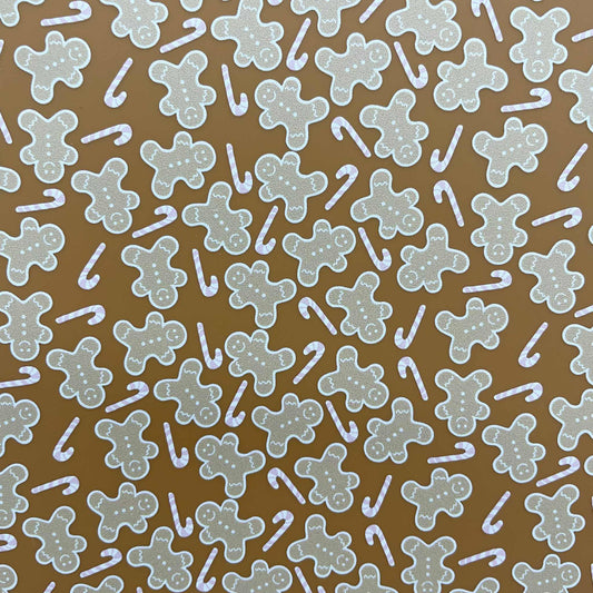 Gingerbread Candy Cane - Printed Cast Acrylic Sheets 1001