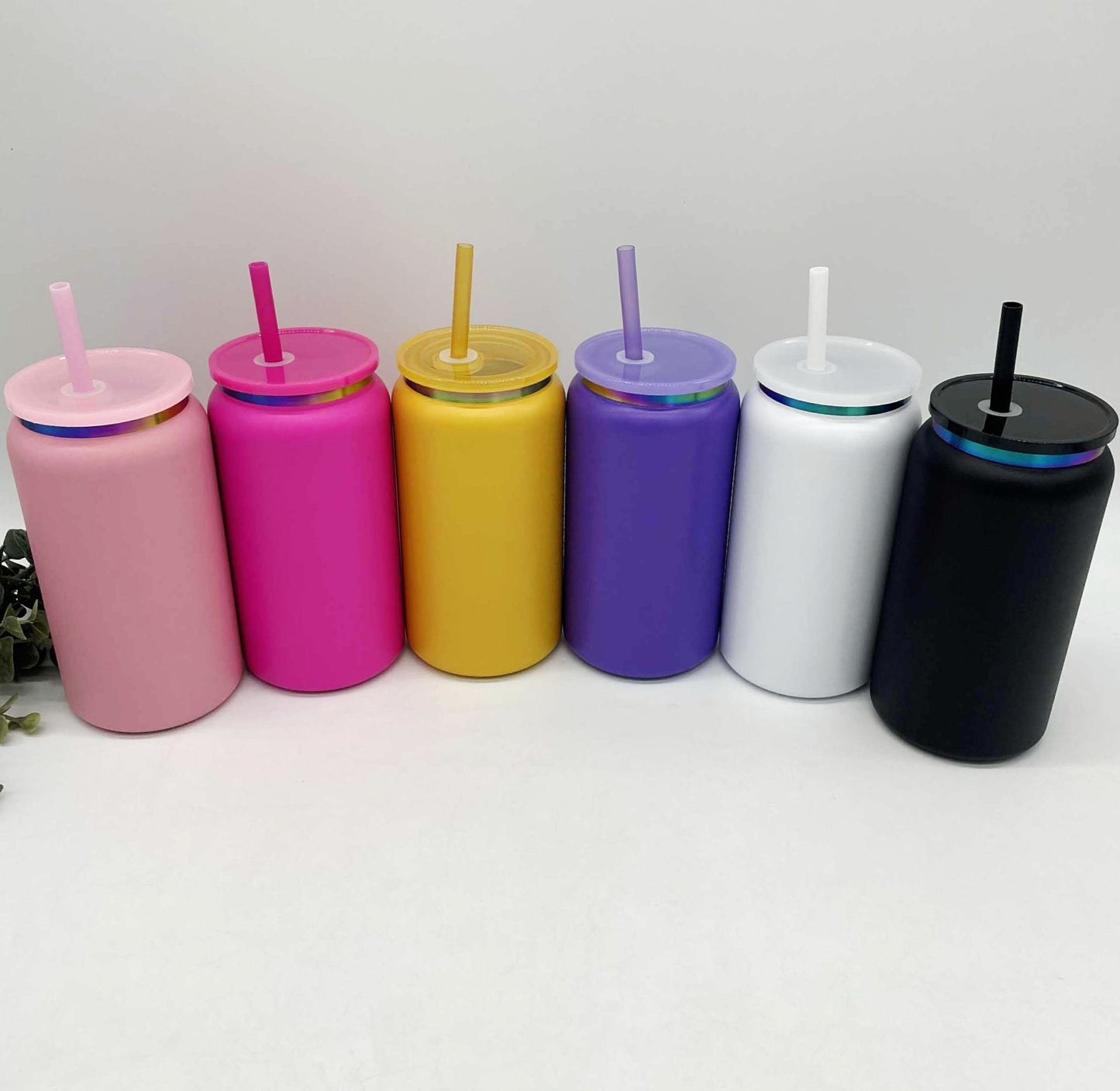 Rainbow Plated Stainless Steel 16oz Cans