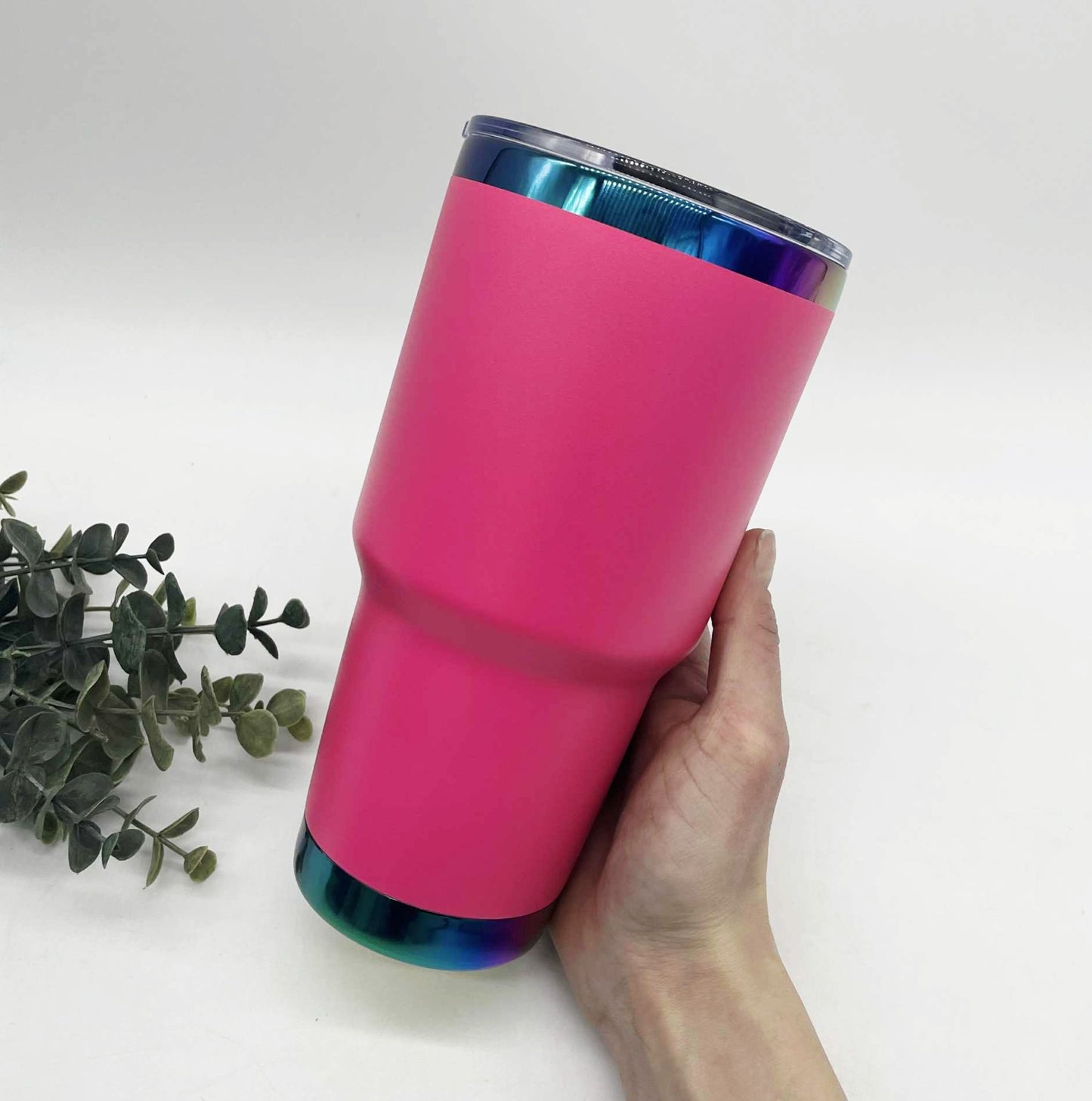 30oz Curve Rainbow Plated Tumbler