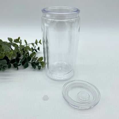Acrylic 16oz Snow Globe Tumbler