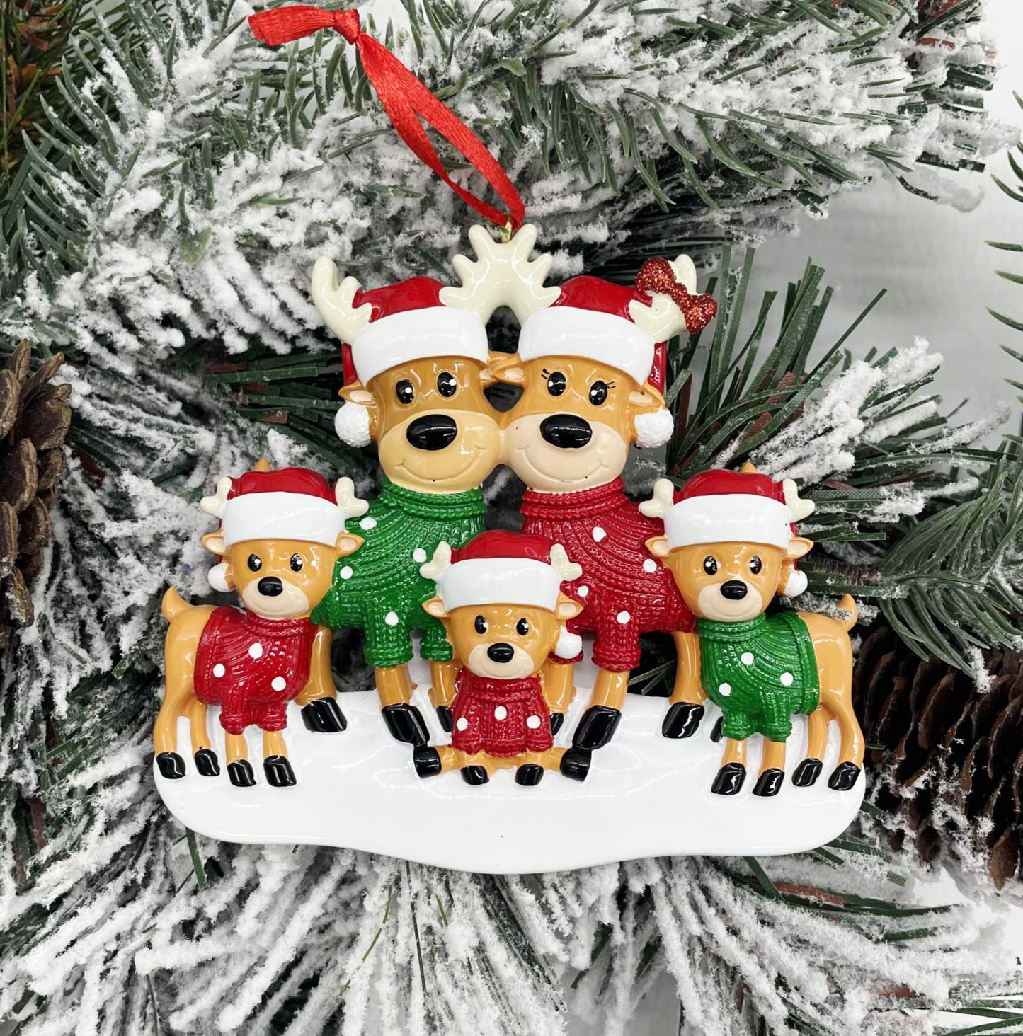 Reindeer Love Cocoa Polyresin Ornament