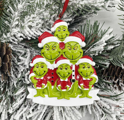 Green Fur Polyresin Ornament