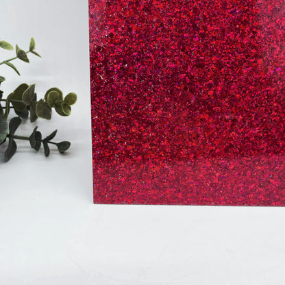 Ruby - Chunky Iridescent Mix Cast Acrylic Sheets 1085