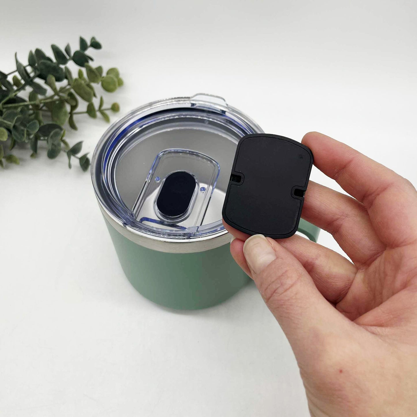 14oz Stacking Powder Coated Camp Cups with Magnetic Lid