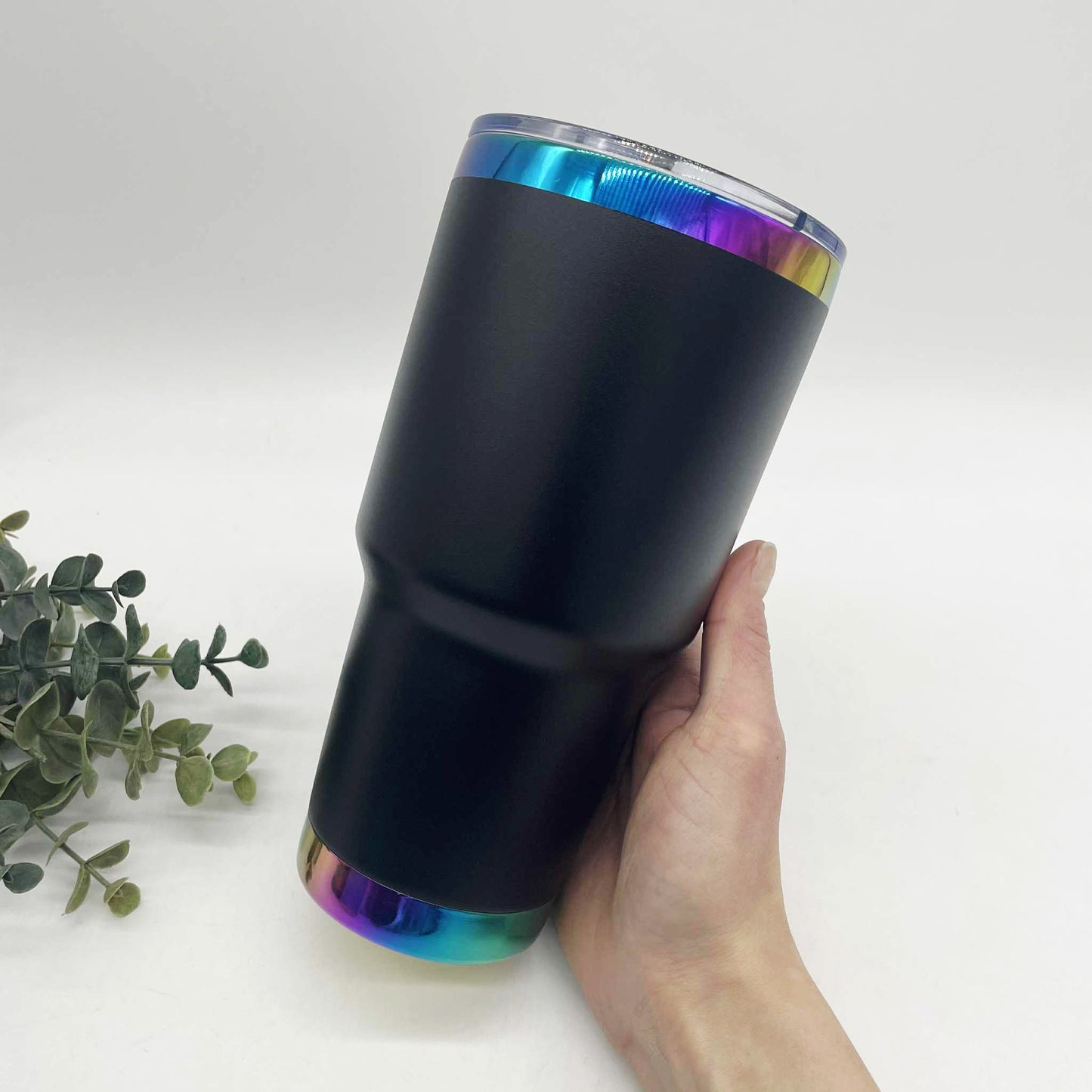 30oz Curve Rainbow Plated Tumbler