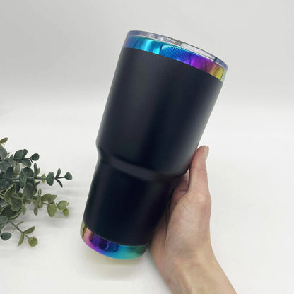 30oz Curve Rainbow Plated Tumbler
