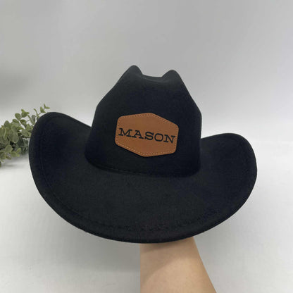 Custom Cowboy Hat with Embroidered Patch