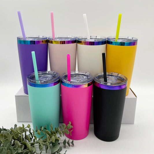 20oz Rainbow Plated Car Tumbler