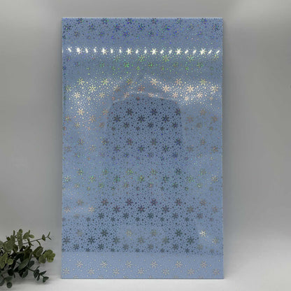 Iridescent Snowflakes Blue - Printed Cast Acrylic Sheets 1008