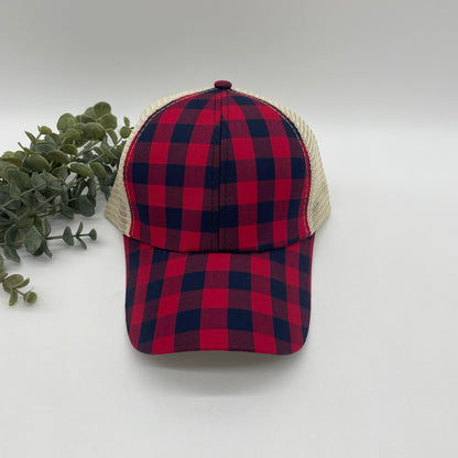 Criss Cross Ponytail Hat Kids & Adults - IN STOCK