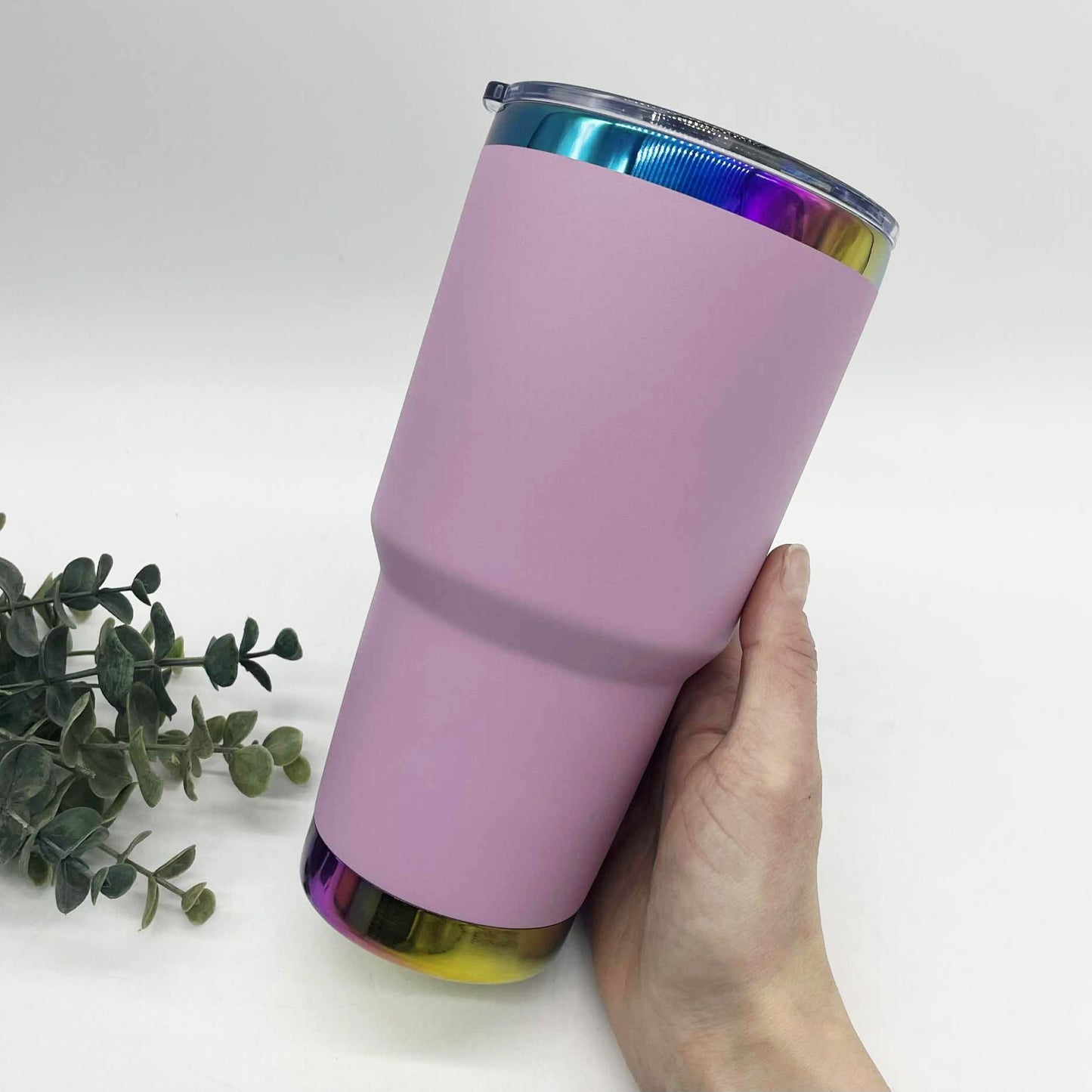 30oz Curve Rainbow Plated Tumbler