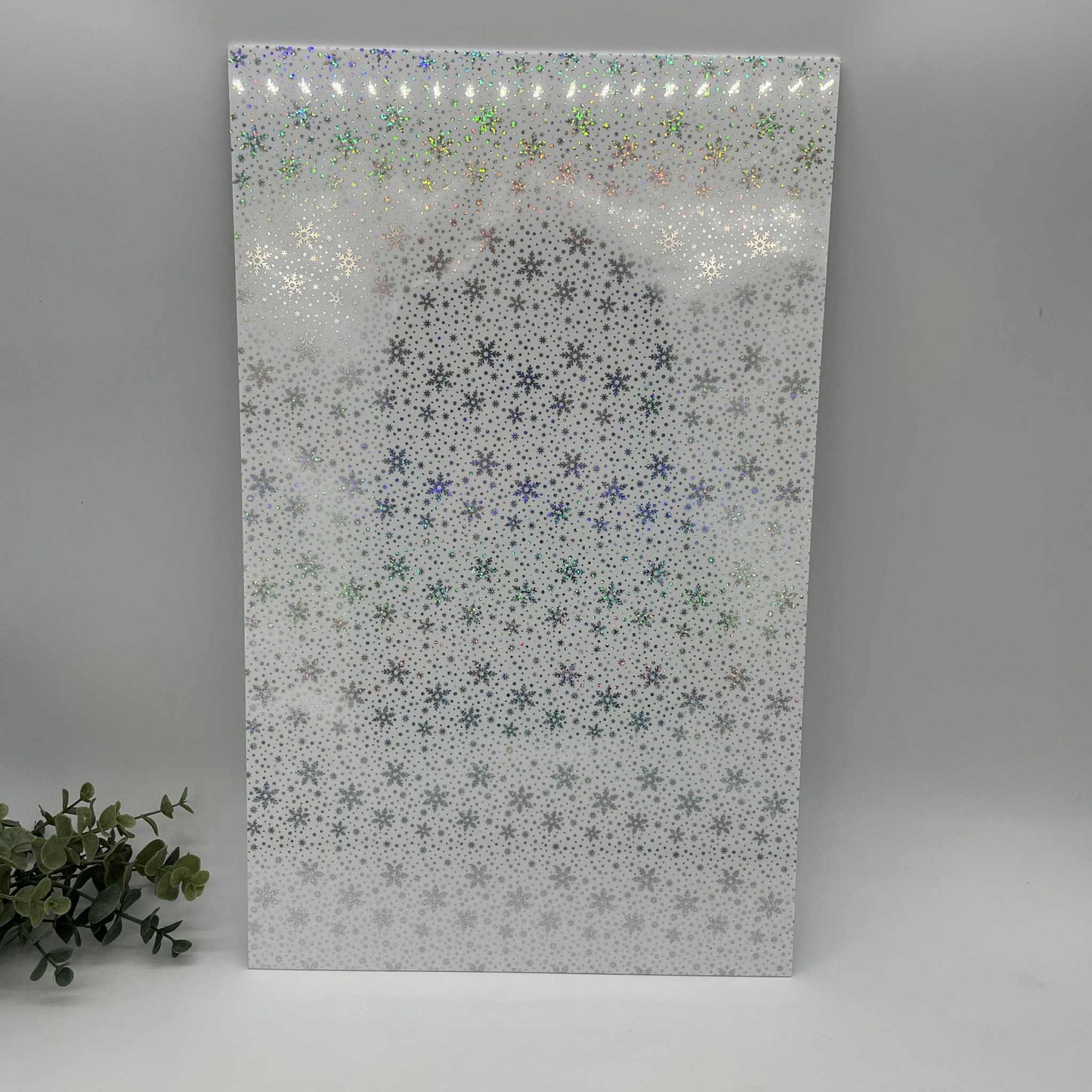 Iridescent Snowflakes White - Printed Cast Acrylic Sheets 1009