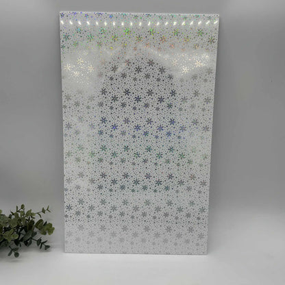 Iridescent Snowflakes White - Printed Cast Acrylic Sheets 1009