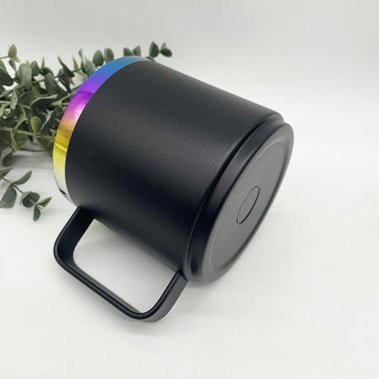 14oz Rainbow Ion Plated Camp Cup with Magnetic Lid – Engraving Ready