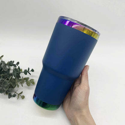 30oz Curve Rainbow Plated Tumbler