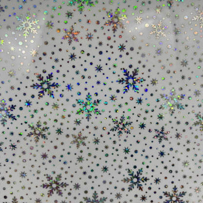 Iridescent Snowflakes White - Printed Cast Acrylic Sheets 1009