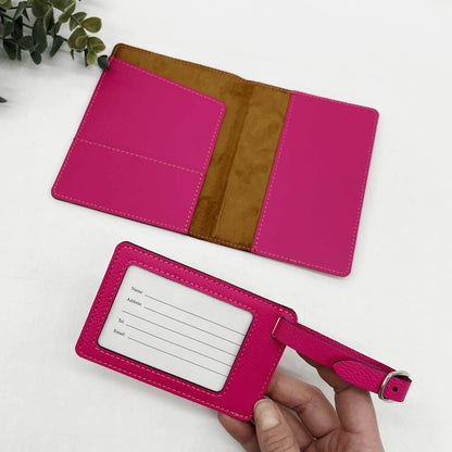 Engravable Passport Holder & Luggage Tag Set