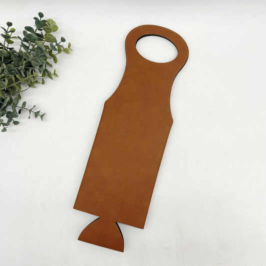 Engravable Leatherette Wine Bag