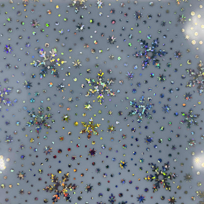 Iridescent Snowflakes Blue - Printed Cast Acrylic Sheets 1008