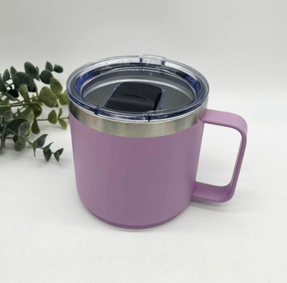 14oz Stacking Powder Coated Camp Cups with Magnetic Lid
