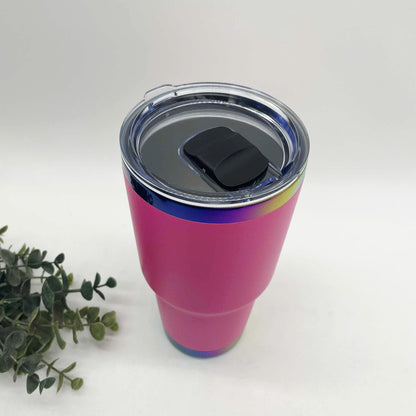 30oz Curve Rainbow Plated Tumbler
