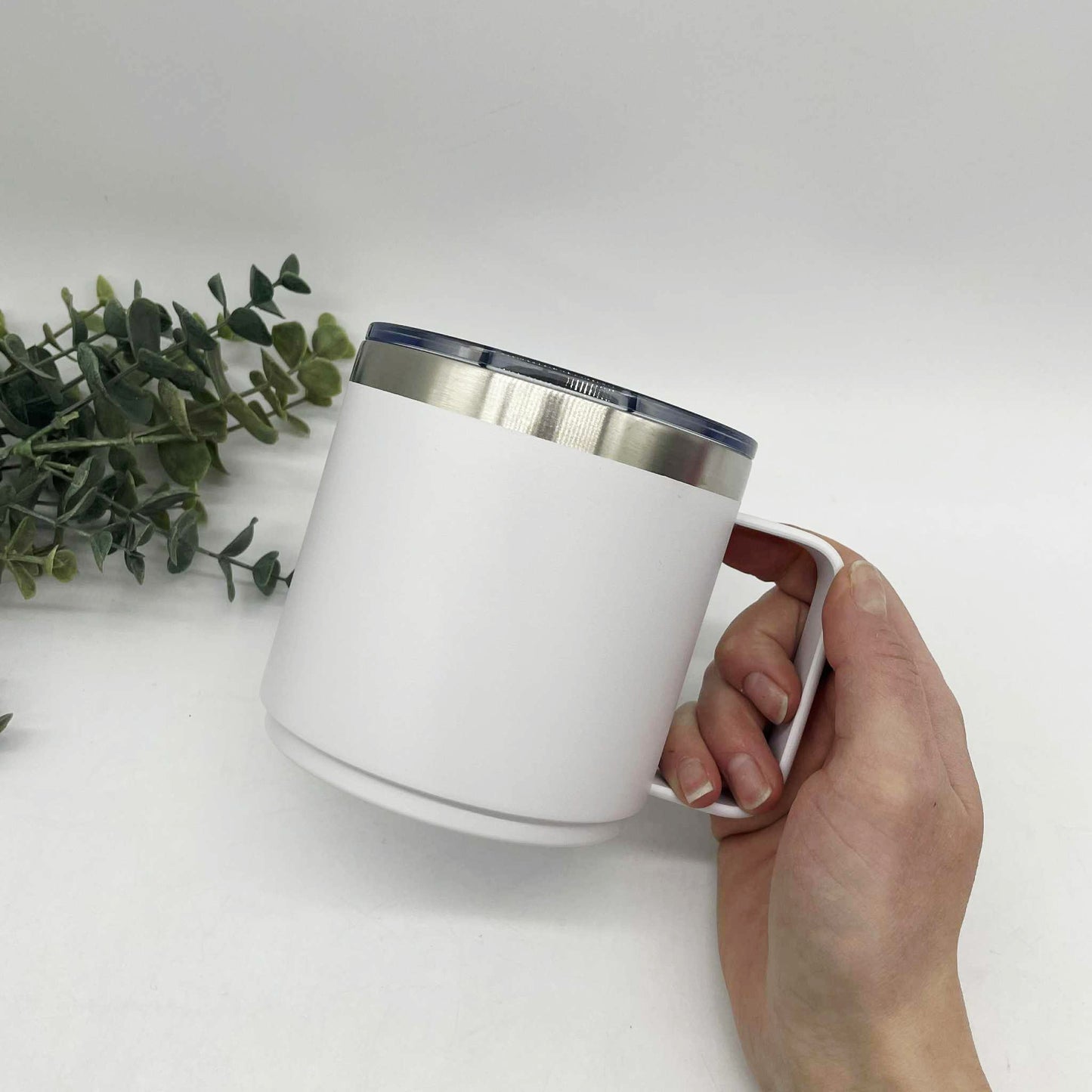 14oz Stacking Powder Coated Camp Cups with Magnetic Lid