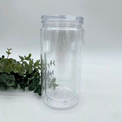Acrylic 16oz Snow Globe Tumbler