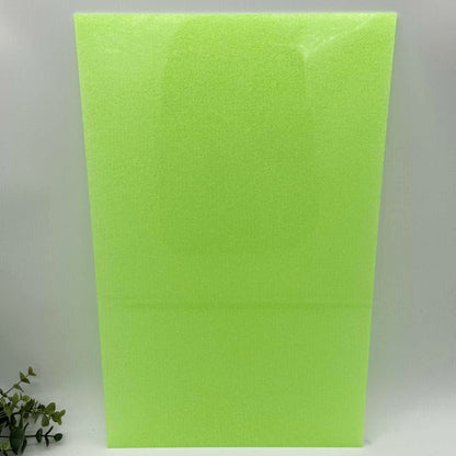 Green - Neon Glitter Cast Acrylic Sheets 1045