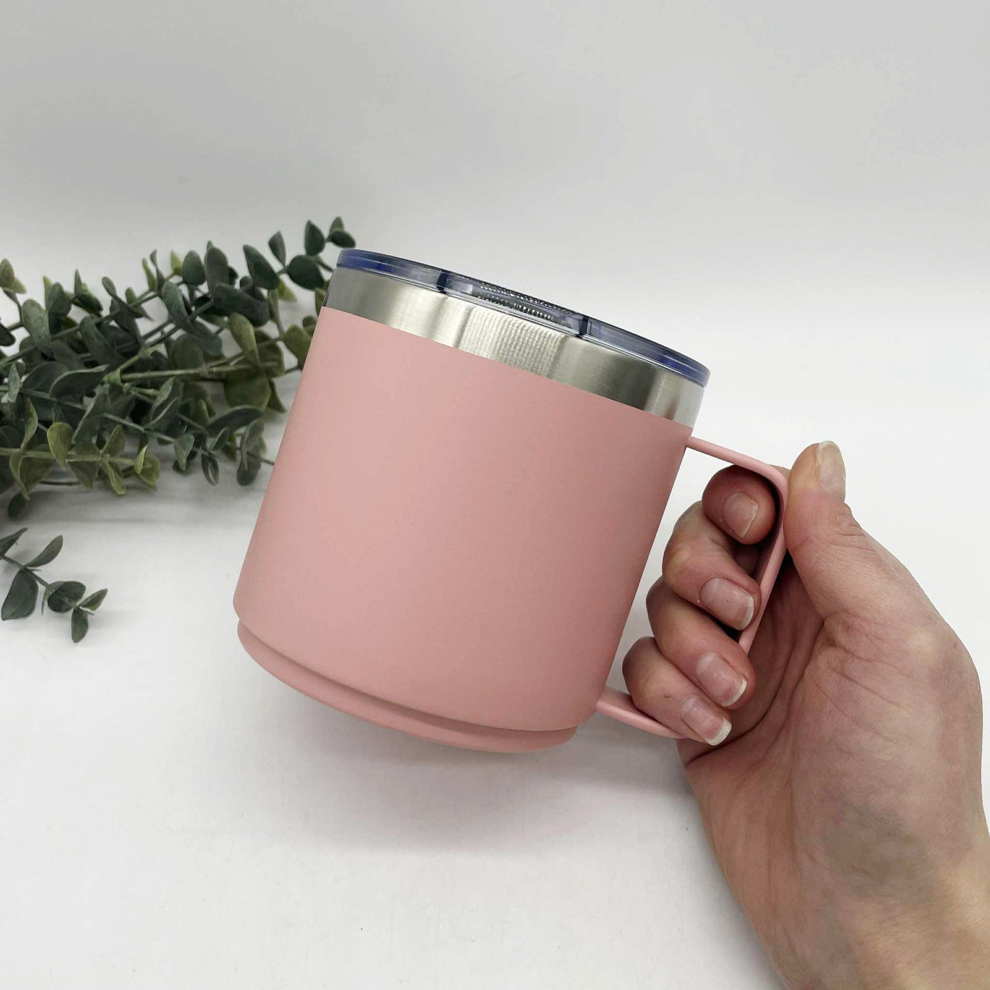 14oz Stacking Powder Coated Camp Cups with Magnetic Lid