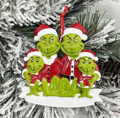 Green Fur Polyresin Ornament