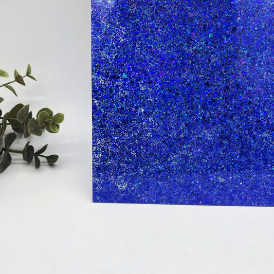 Sapphire - Chunky Iridescent Mix Cast Acrylic Sheets 1080