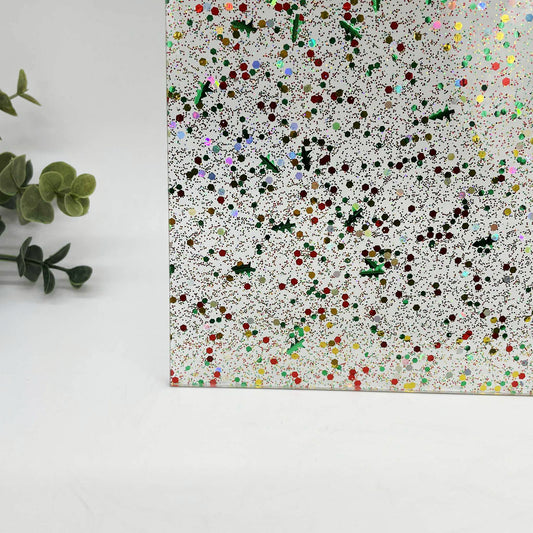 Christmas Party - Chunky Mix Cast Acrylic Sheets 1088