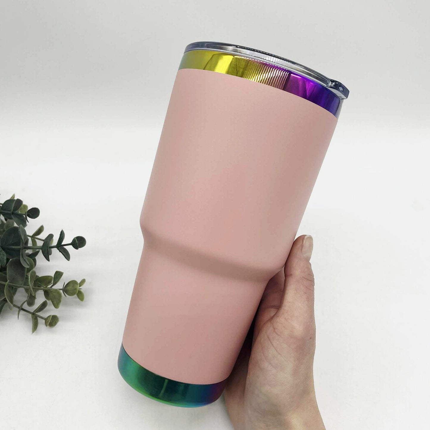 30oz Curve Rainbow Plated Tumbler