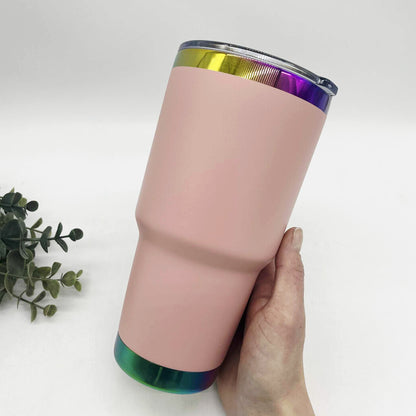30oz Curve Rainbow Plated Tumbler