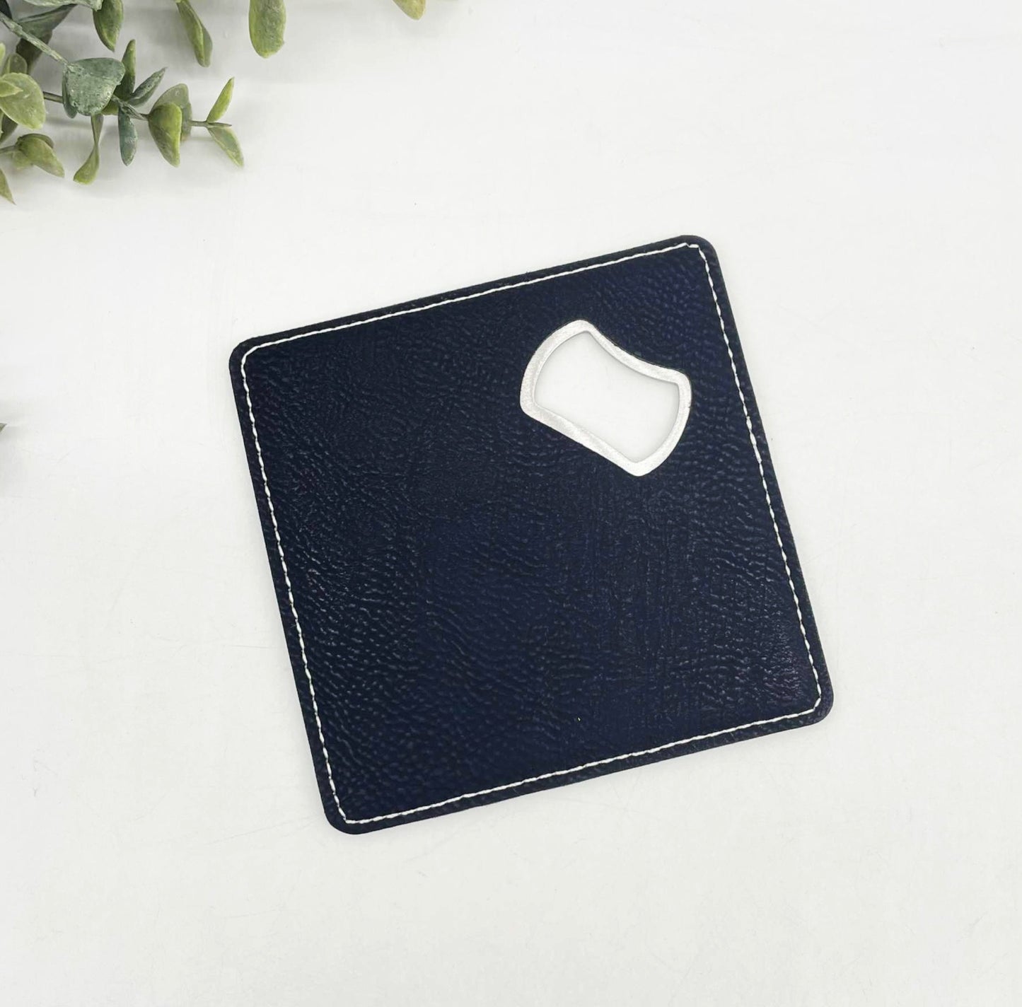 Engravable Coaster with Bottle Opener